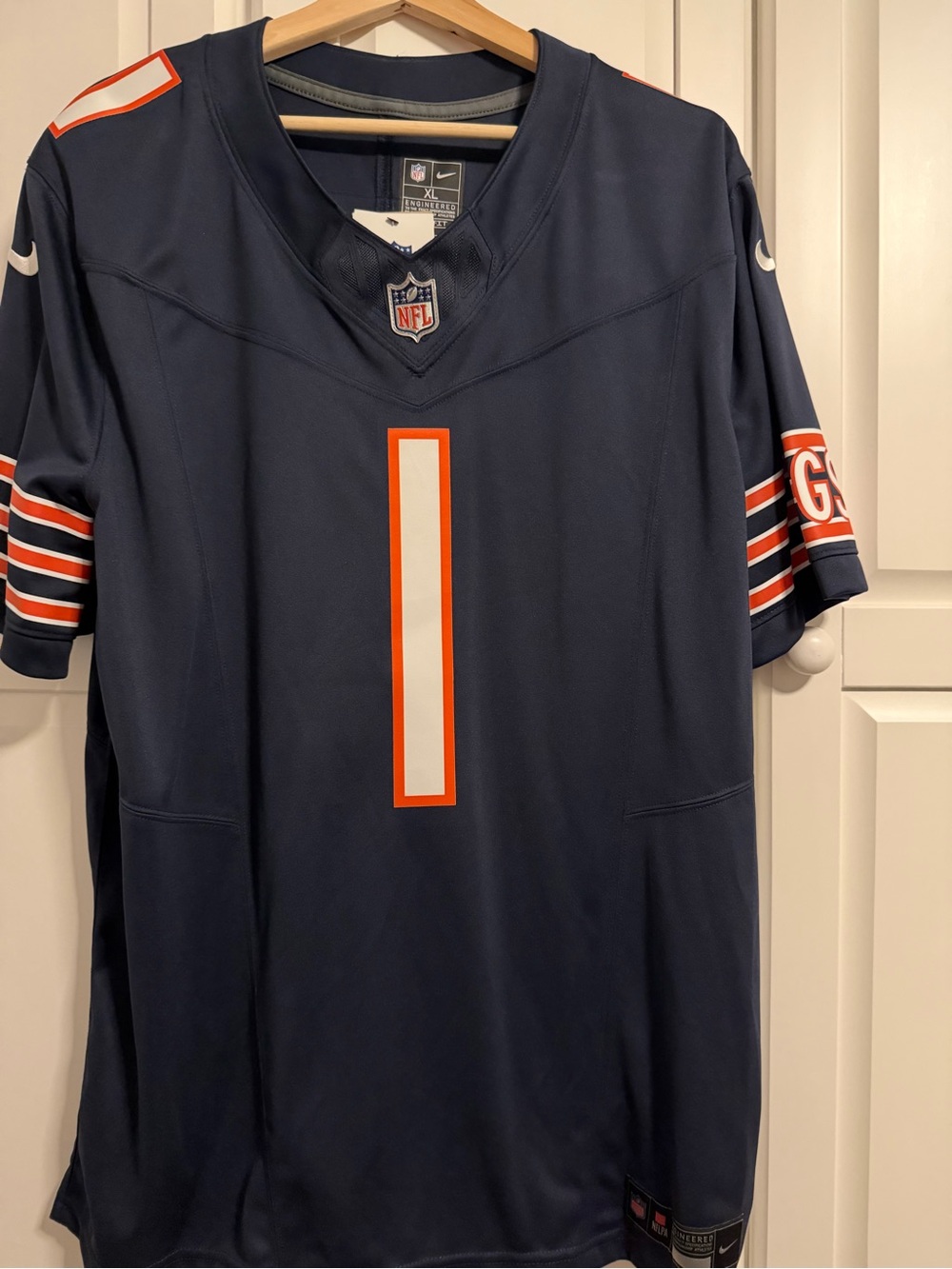 Nike Chicago Bears Navy Blue #1 Football Jersey